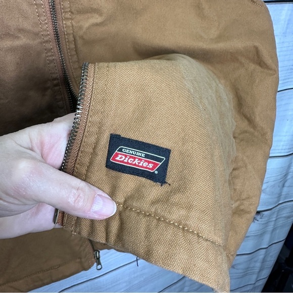 Dickies Mens Vest XL Tan Full Zip Pockets - Picture 5 of 9